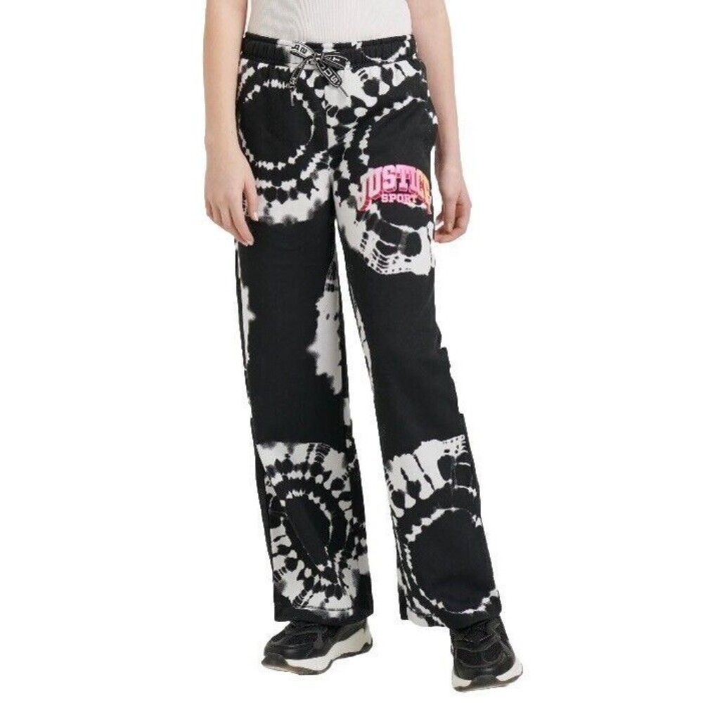 Justice Girls Flare Dye Effect SweatPant Black Size Small NWT